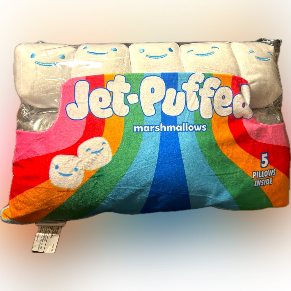 NWT Kraft Jet-Puffed Marshamallow 17.5" x 11" Pillow w/ Mini Marshmallow…